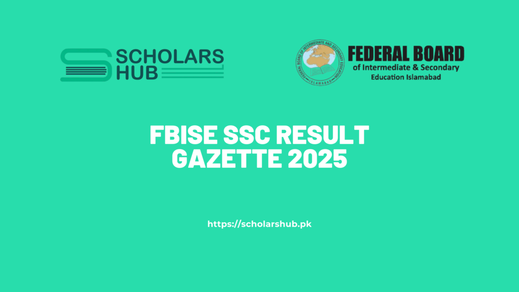 Fbise ssc result gazette 2025